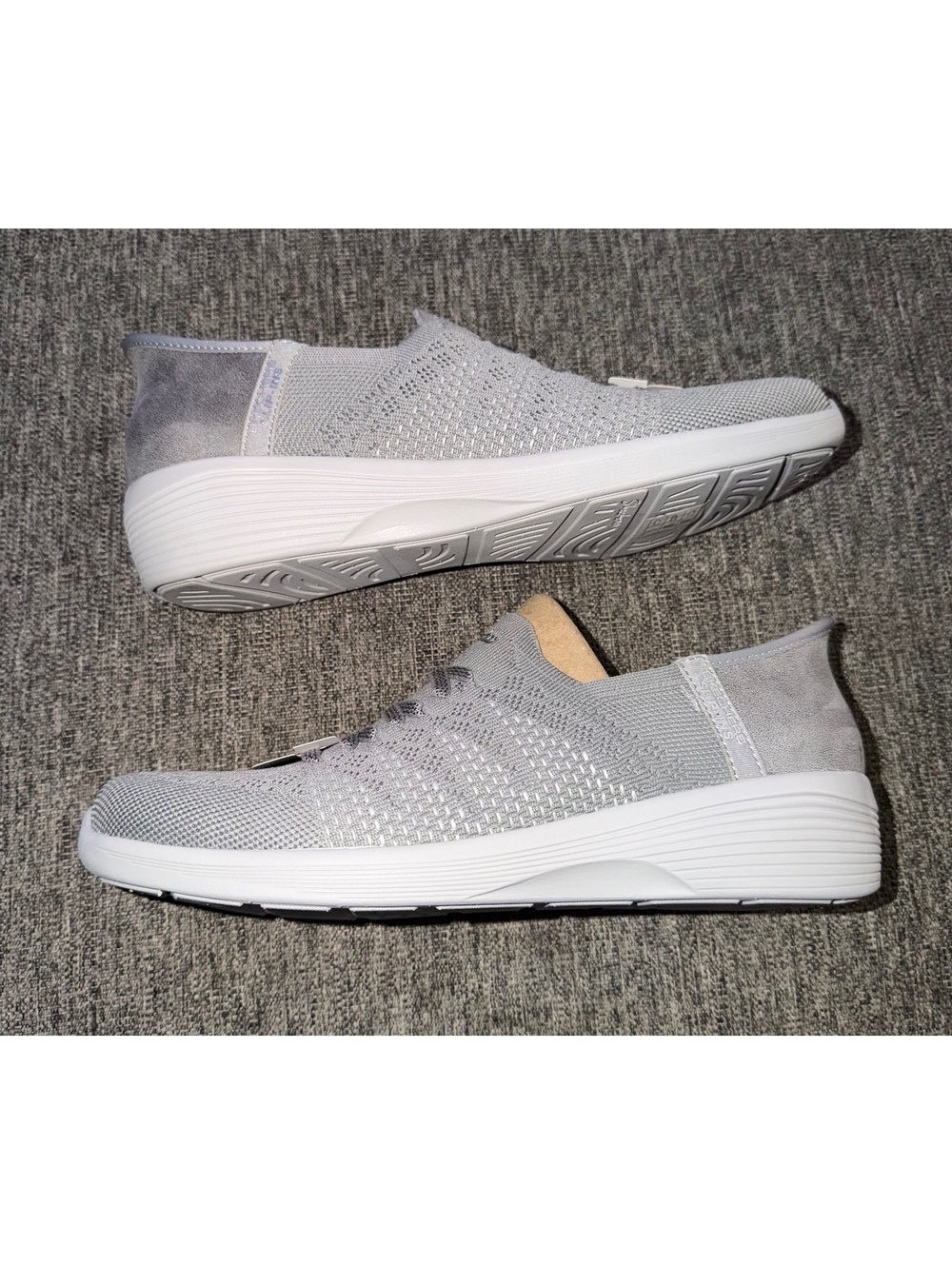 Skechers WMNS 10 Hands Free Slip-ins Arya Knit Gray Walking Shoes 158918 NIB - Picture 7 of 11